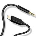 Kabel audio Lightning do 3.5mm do iPhone'a, iPada - 1m - czarny