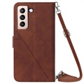 Samsung Galaxy S22+ 5G Etui-Portfel Seria Line - Brąz