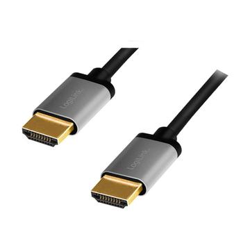 LogiLink CHA0101 Kabel HDMI 2.0 High-Speed z Ethernetem - 2m - Czarny / Szary