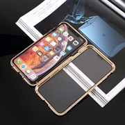 iPhone XS/X Magnetyczne Etui ze Szkłem Hartowanym - Złoto