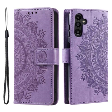 Etui z Portfelem z Serii Mandala do Samsung Galaxy A34 5G - Fiolet