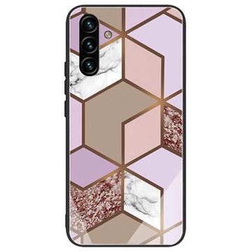 Hybrydowe Etui Samsung Galaxy A04s/A13 5G z Deseniem Marmuru - Brązowo-Różowe