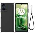 Motorola Moto G04/G24 Etui z Płynnego Silikonu - Czarne