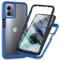 Motorola Moto G54 Etui z Serii 360 Protection - Błękit / Przezroczyste