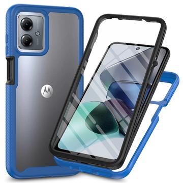 Motorola Moto G54 Etui z Serii 360 Protection - Błękit / Przezroczyste