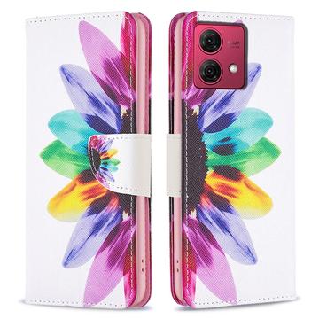 Motorola Moto G84 Etui z Portfelem z Serii Wonder - Kwiat