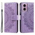 Motorola Moto G85/S50 Neo Etui z Portfelem z Serii Mandala - Fiolet