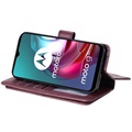 Motorola Moto G10/Moto G30 Etui-Portfel Multi-Card Slot - Czerwone Wino