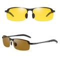 Okulary do jazdy nocą / okulary przeciwsłoneczne Polaroid - żółte / ciemnobrązowe
