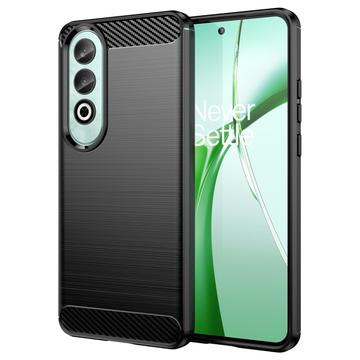 Szczotkowane Etui z TPU do OnePlus Nord CE4 - Włókno Węglowe