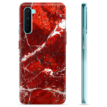 Etui TPU - OnePlus Nord - Czerwony Marmur