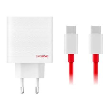 OnePlus SuperVOOC 80W Dwuportowy zasilacz GaN 5461100597 - Biały