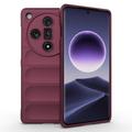 Oppo Find X7 Etui z TPU Seria Rugged - Czerwone Wino