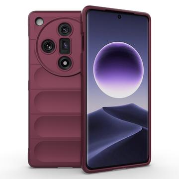 Oppo Find X7 Etui z TPU Seria Rugged - Czerwone Wino