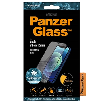 iPhone 12 Mini PanzerGlass Case Friendly Zabezpieczenie Ekranu - Czarna Krawędź