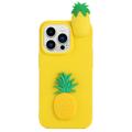 iPhone 14 Pro Max Etui z TPU 3D Cartoon - Ananas