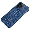 iPhone 14 Pro Pokryte Skórą Etui Luxury Crocodile - Sapphire