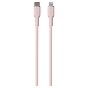 Puro Icon Miękki kabel USB-C / Lightning - 1,5 m - różowy