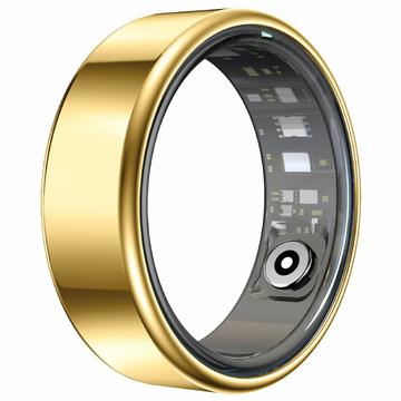 R99 Fitness & Wellness Smart Ring z etui ładującym - Rozmiar: 10/19.9mm - Złoty