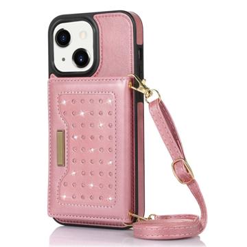 Etui iPhone 14 Plus z Portfelem Rhinestone Decor