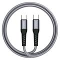 Riversong Hercules 06 Kabel USB-C w nylonowym oplocie - 1m/100W - Szary