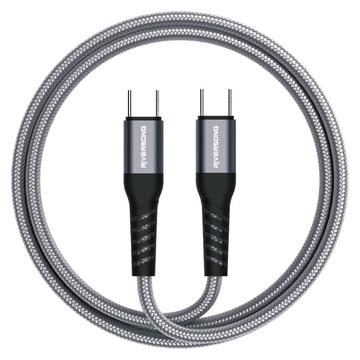 Riversong Hercules 06 Kabel USB-C w nylonowym oplocie - 1m/100W - Szary