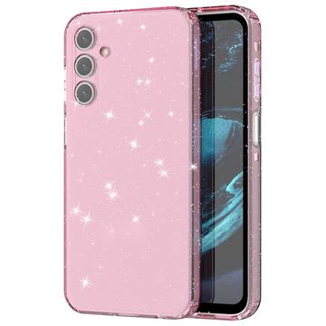 Samsung Galaxy A15 Etui z TPU z Serii Stylish Glitter - Transparentny Różowy