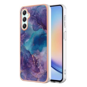 Samsung Galaxy A25 - Galwanizowane Etui IMD z TPU z Deseniem Marmuru