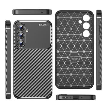 Samsung Galaxy A35 Etui z TPU Beetle Włókno Węglowe - Czarne