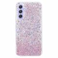 Samsung Galaxy A35 Etui z TPU Glitter Flakes - Róż