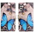 Samsung Galaxy A35 Etui Portfel Style Seria - Niebieski Motyl