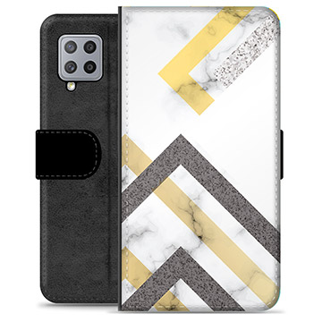 Etui Portfel Premium - Samsung Galaxy A42 5G - Abstrakcyjny Marmur