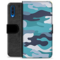 Etui Portfel Premium - Samsung Galaxy A50 - Niebieski Moro