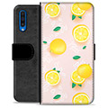 Etui Portfel Premium - Samsung Galaxy A50 - Wzór Cytryny