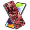 Samsung Galaxy A55 Stylish Ultracienkie Etui z TPU - Czerwone Kwiaty