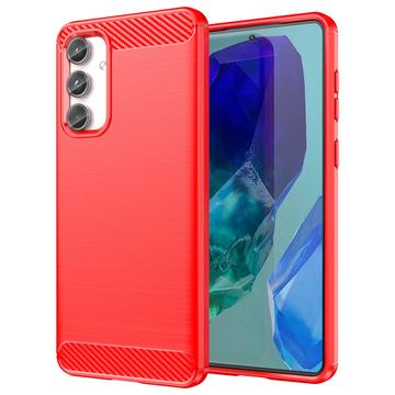 Szczotkowane Etui z TPU do Samsung Galaxy M55/F55/C55 - Włókno Węglowe