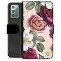 Etui Portfel Premium - Samsung Galaxy Note20 - Romantyczne Kwiaty