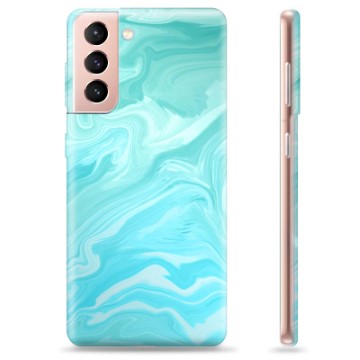 Etui TPU - Samsung Galaxy S21 5G - Błękitny Marmur