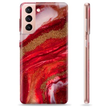 Etui TPU - Samsung Galaxy S21 5G - Złoty Rubin