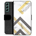 Etui Portfel Premium - Samsung Galaxy S22+ 5G - Abstrakcyjny Marmur