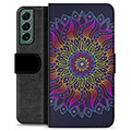 Etui Portfel Premium - Samsung Galaxy S22+ 5G - Kolorowa Mandala