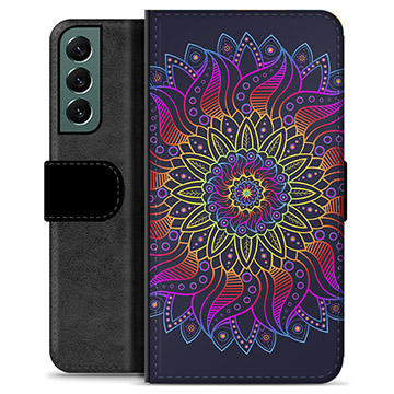 Etui Portfel Premium - Samsung Galaxy S22+ 5G - Kolorowa Mandala