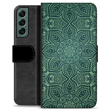 Etui Portfel Premium - Samsung Galaxy S22+ 5G - Zielona Mandala