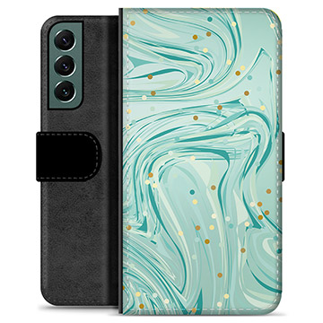 Etui Portfel Premium - Samsung Galaxy S22+ 5G - Zielona Mięta