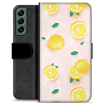 Etui Portfel Premium - Samsung Galaxy S22+ 5G - Wzór Cytryny