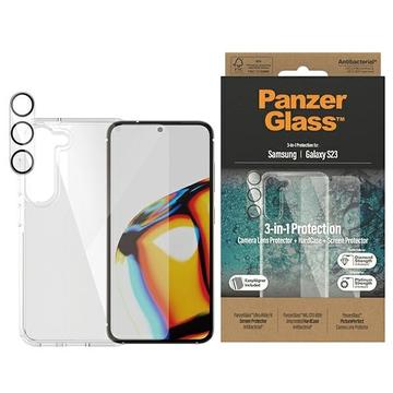 Zestaw Ochronny PanzerGlass 3 w 1 do Samsung Galaxy S23 5G - Przezroczysty