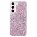 Samsung Galaxy S23 Etui z TPU Glitter Flakes - Róż