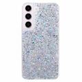 Samsung Galaxy S23 Etui z TPU Glitter Flakes - Srebrny