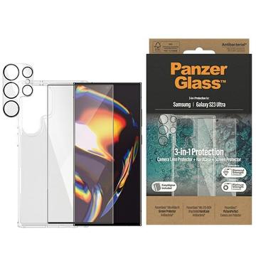 Zestaw Ochronny PanzerGlass 3 w 1 do Samsung Galaxy S23 Ultra 5G - Przezroczysty