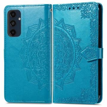 Samsung Galaxy S24 FE Etui z Portfelem z Serii Mandala - Błękit